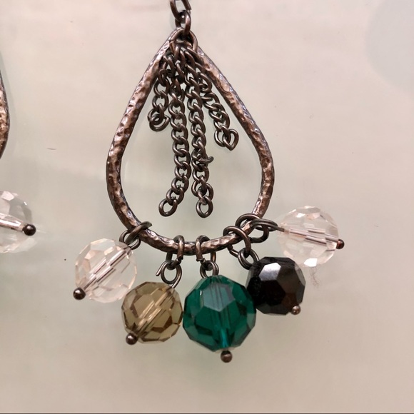 Tear Drop Dangle Earrings - Picture 2 of 3